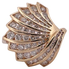 Bague en or jaune 14K 1.00ctw I-J SI1-SI2 diamant