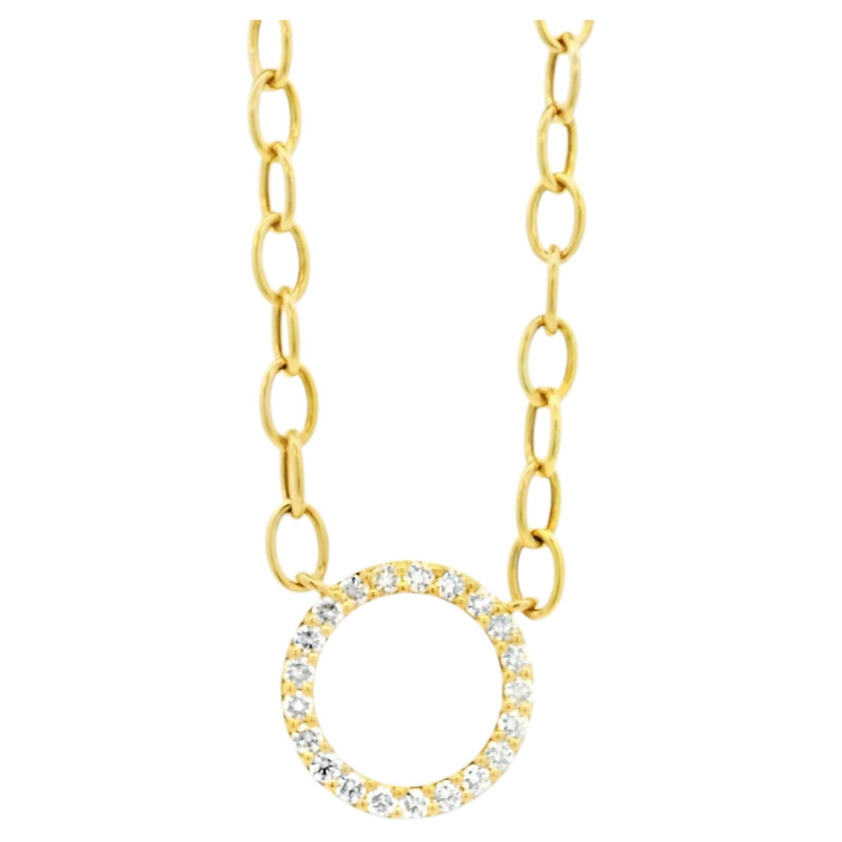 14k Yellow Gold 1.00ctw Natural Round Brilliant Diamond Oval Link Paperclip For Sale