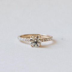 14K Yellow Gold 1.02 Carat Diamond Engagement Ring