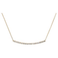 14k Yellow Gold 1.02ctw Diamond Smile Necklace