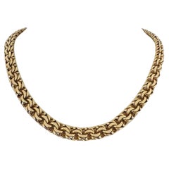 Collana in oro giallo 14k 104,5g solida e pesante da 9mm con doppia catena A Link da 19".