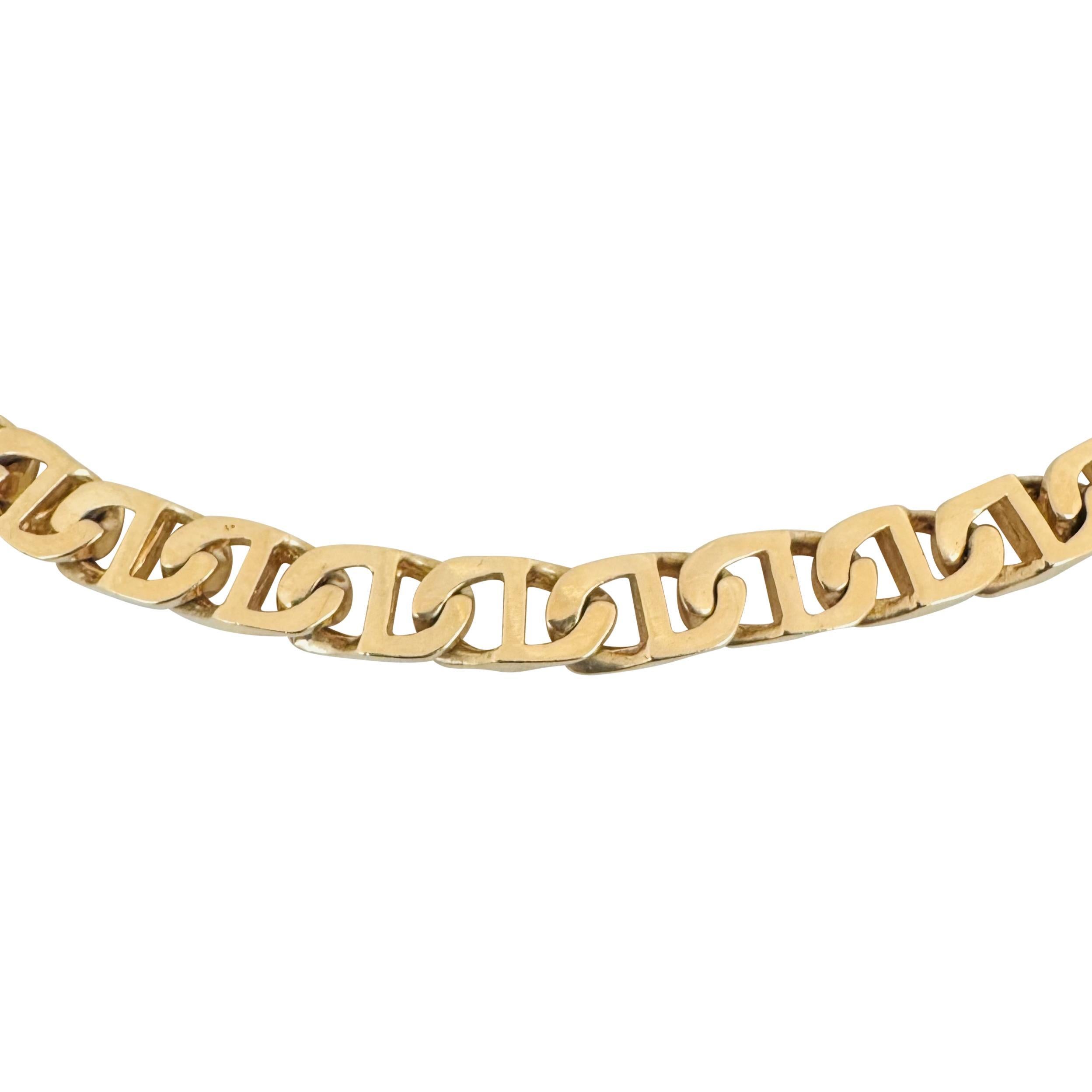 14k Gelbgold 104,6g massive schwere 7mm Mariner Gliederkette Halskette 31