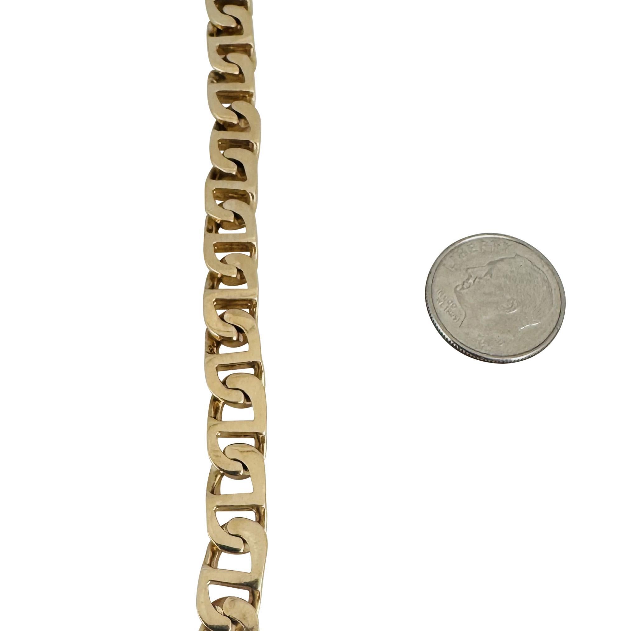 14k Gelbgold 104,6g massive schwere 7mm Mariner Gliederkette Halskette 31