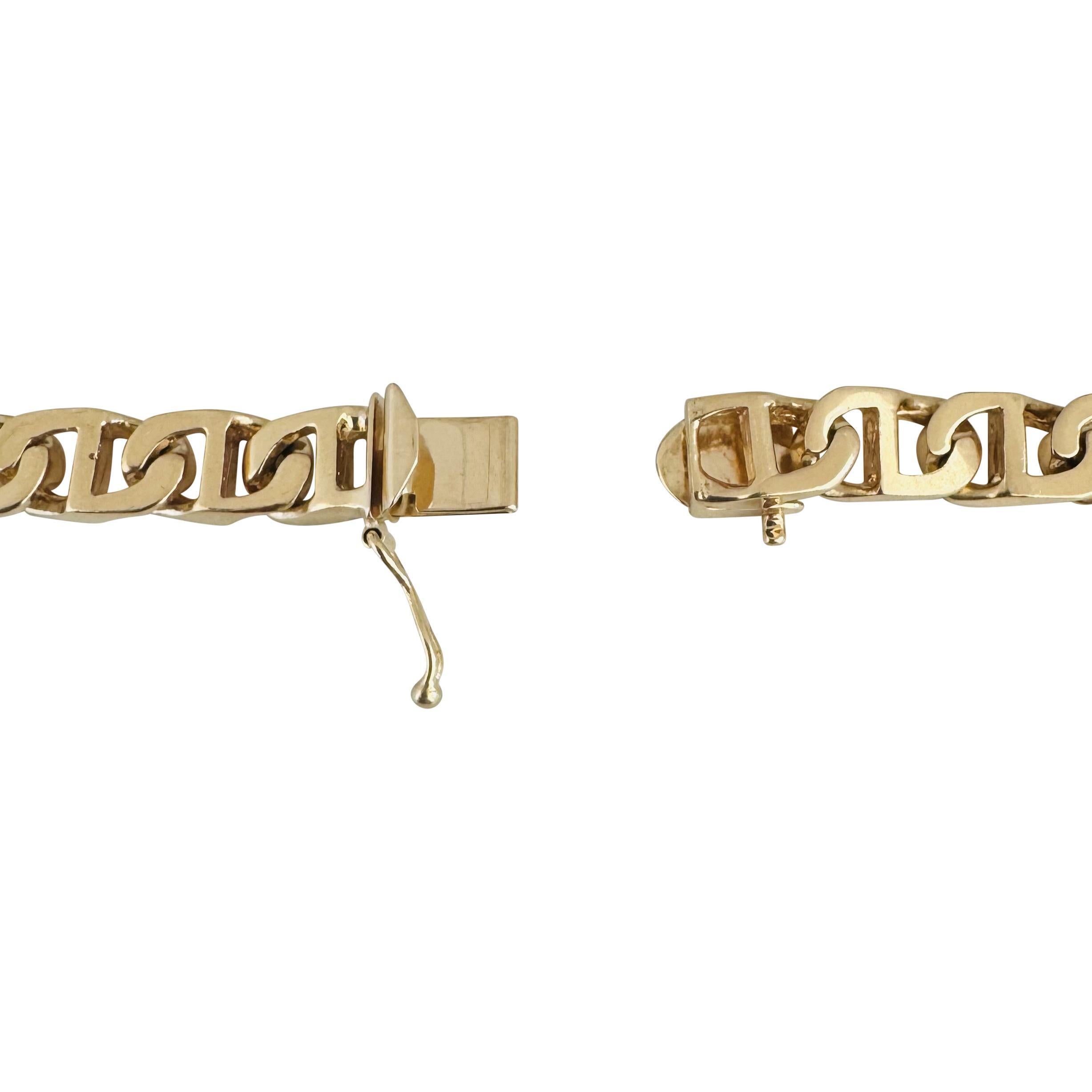 14k Gelbgold 104,6g massive schwere 7mm Mariner Gliederkette Halskette 31