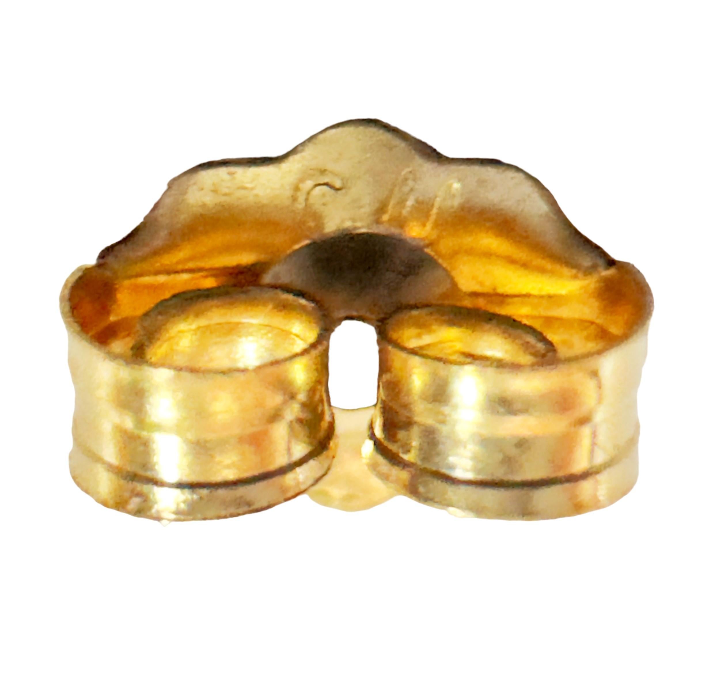 Art Deco 14k Yellow Gold 1.05 ct Tanzanite & 1 ct Diamond Stud Earrings with Appraisal 