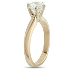 Anello solitario con diamante da 1,08 carati in oro giallo 14K MF34-020326