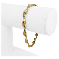 Bracciale in oro giallo 14k 10,8g Ladies Polished 7mm Dolphin Link 7"