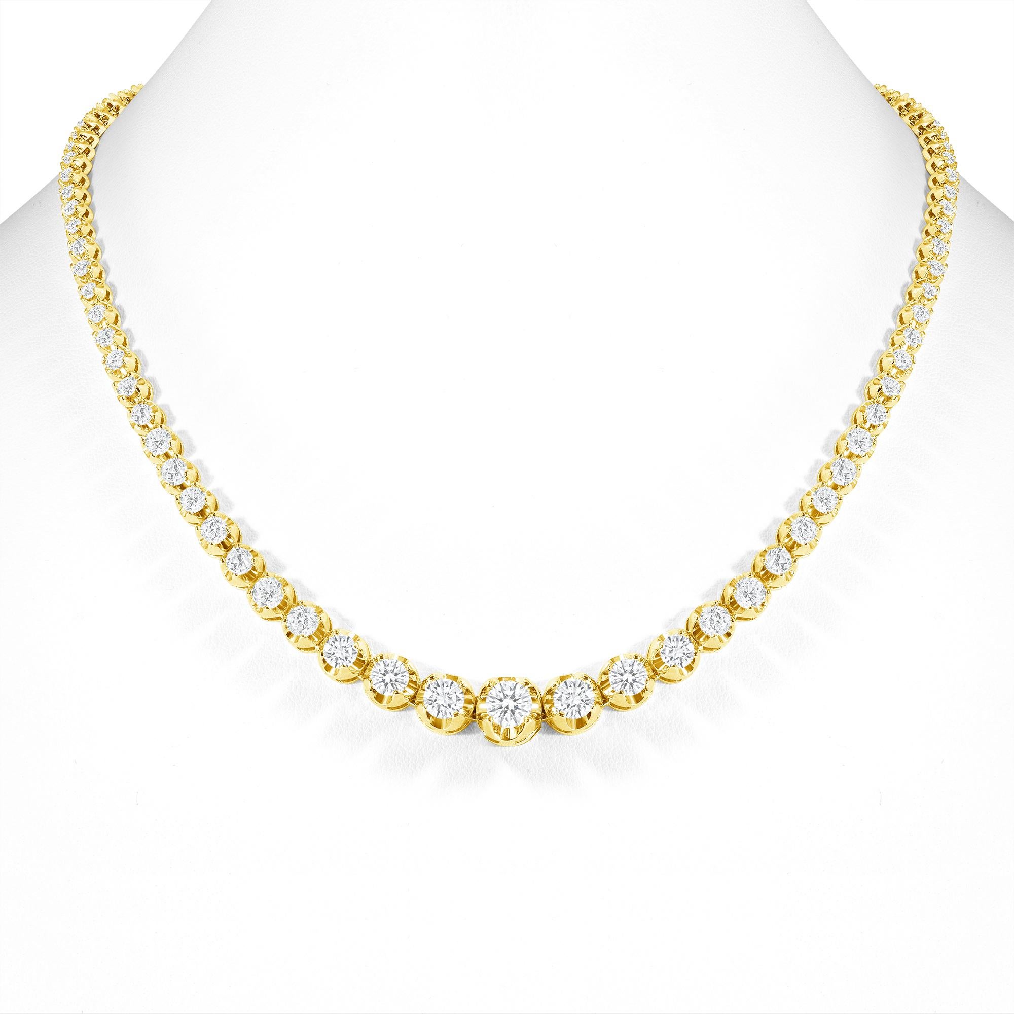 10ct diamond tennis necklace