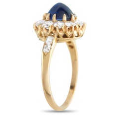 14K Yellow Gold 1.0ct Diamond and Sapphire Ring MF25-031725