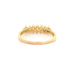 14k Yellow Gold 1.0ctw Marquise Diamond Pyramid Band Ring Size 10.5