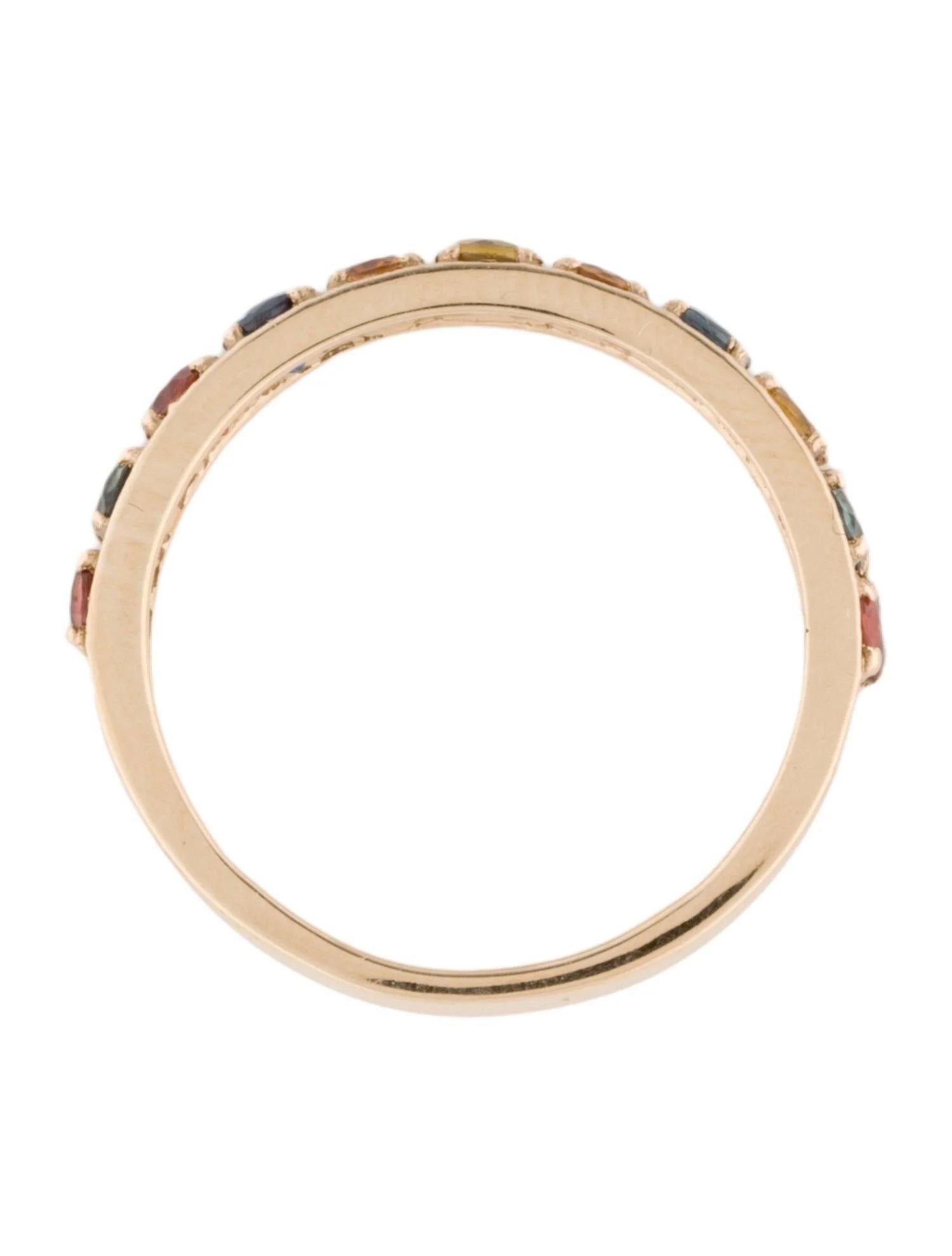 Bracelet en or jaune 14K avec saphir rond de 1,10ct, taille 7 Neuf - En vente à Holtsville, NY