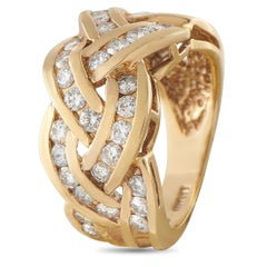 14K Yellow Gold 1.14ct Diamond Woven Ring MF09-063026