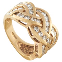 14K Yellow Gold 1.14ct Diamond Woven Ring MF09-063026