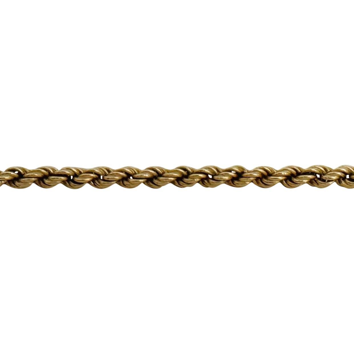 14k Gelbgold 11,5g Vintage 3mm Seil Kette Halskette 24