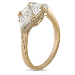 Anillo de oro amarillo de 14 quilates con un diamante de 1,16 ct MF34-070126