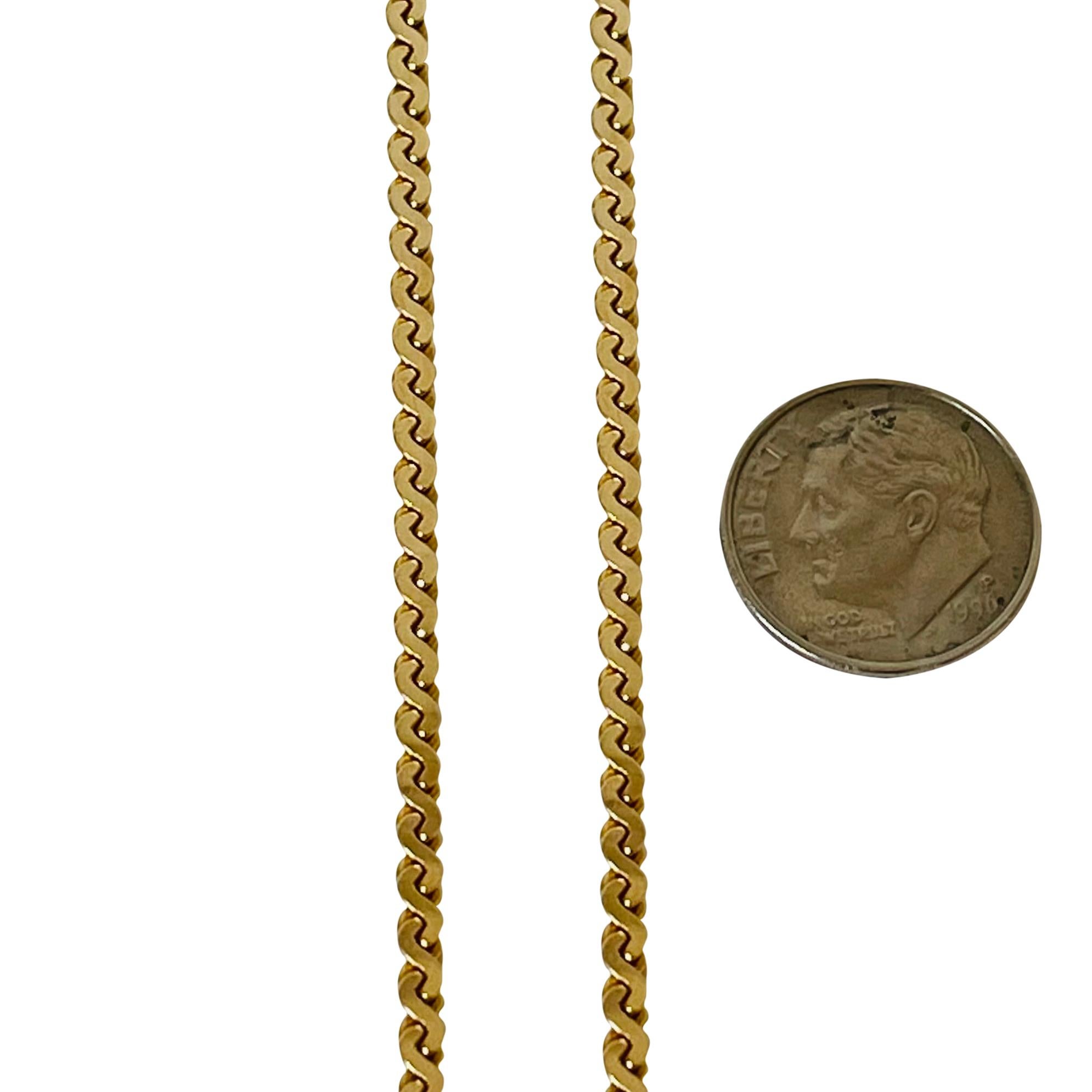 flat s link gold chain
