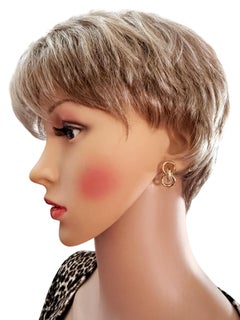 14k Yellow Gold .12 Carat Diamond Infinity Loop Earrings 2.50 Grams