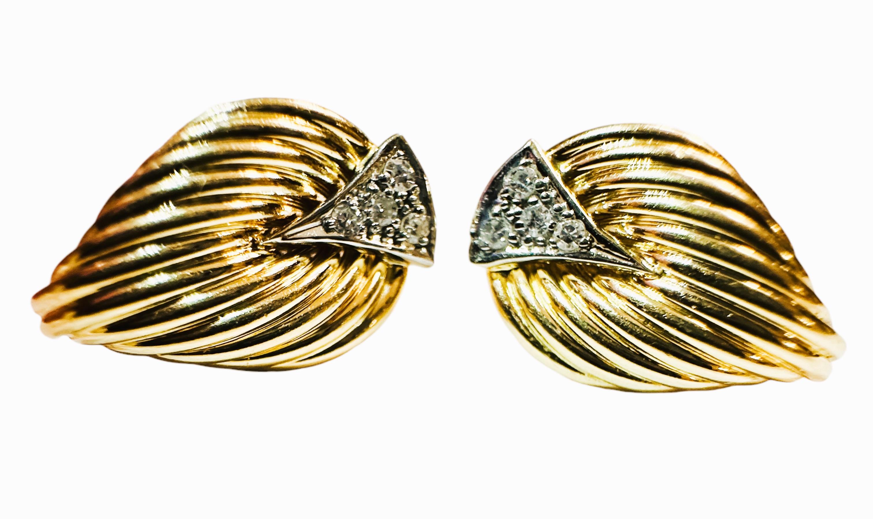 Women's 14k Yellow Gold .12 Carat Diamond Post Earrings