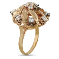 Bague en or jaune 14 carats sertie d'un diamant de 1,20 ct – MF10-062926