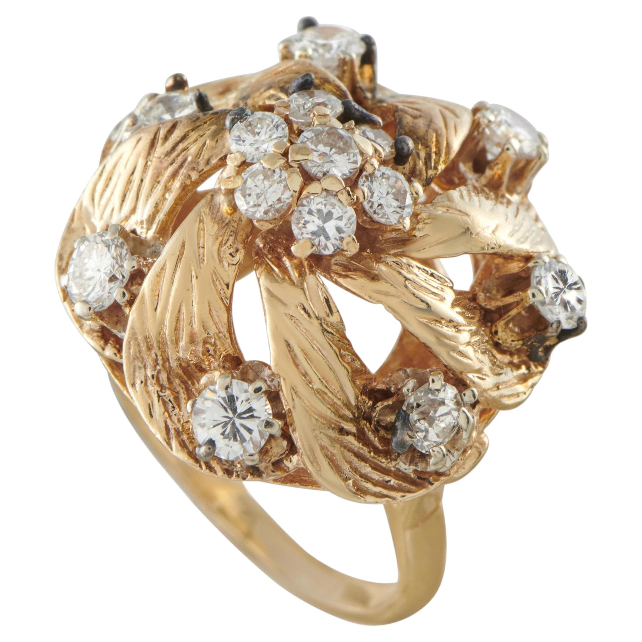 14K Yellow Gold 1.20ct Diamond Ring MF10-062926