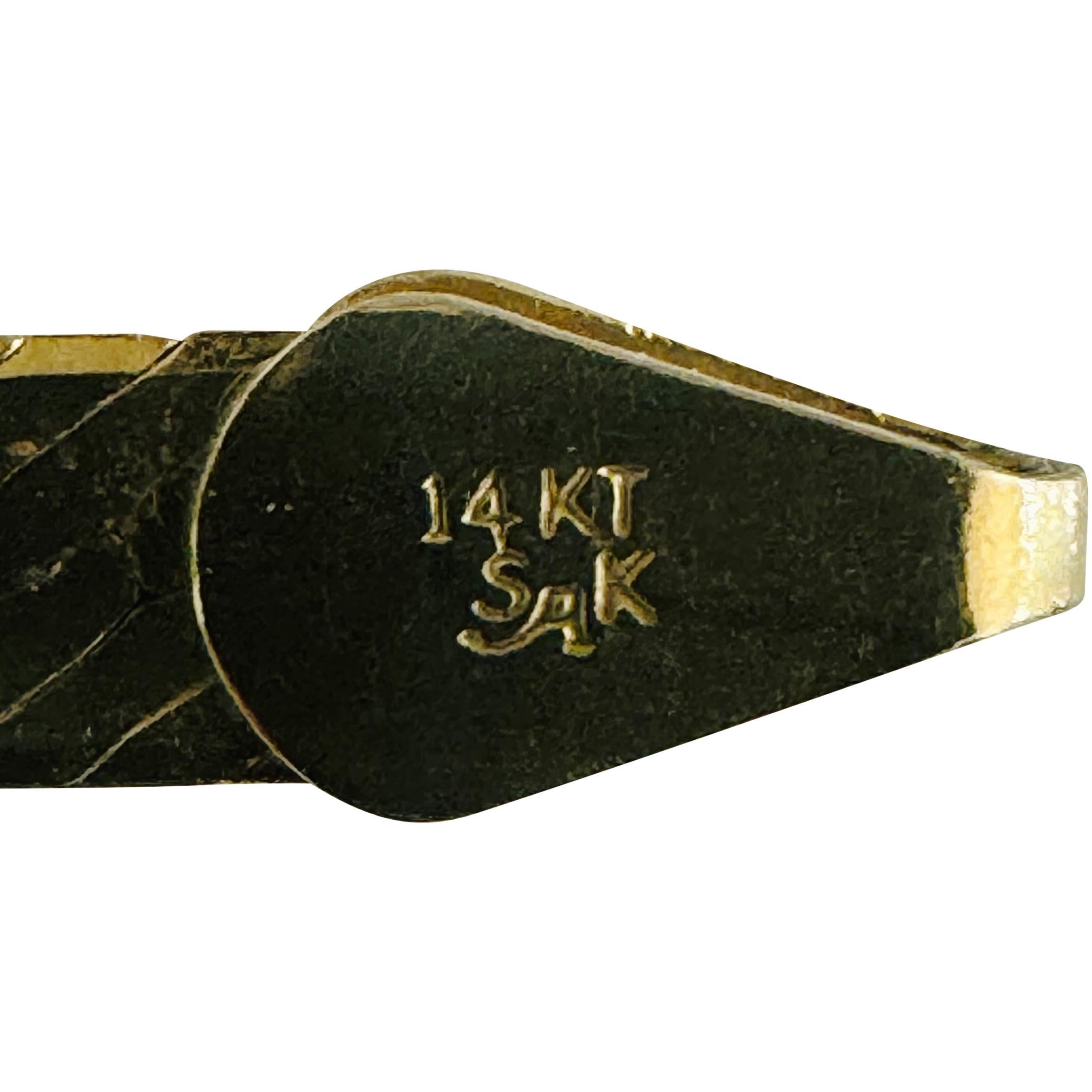 14k Gelbgold 12,4g massive 4mm Fischgräten Gliederkette Halskette Italien 20