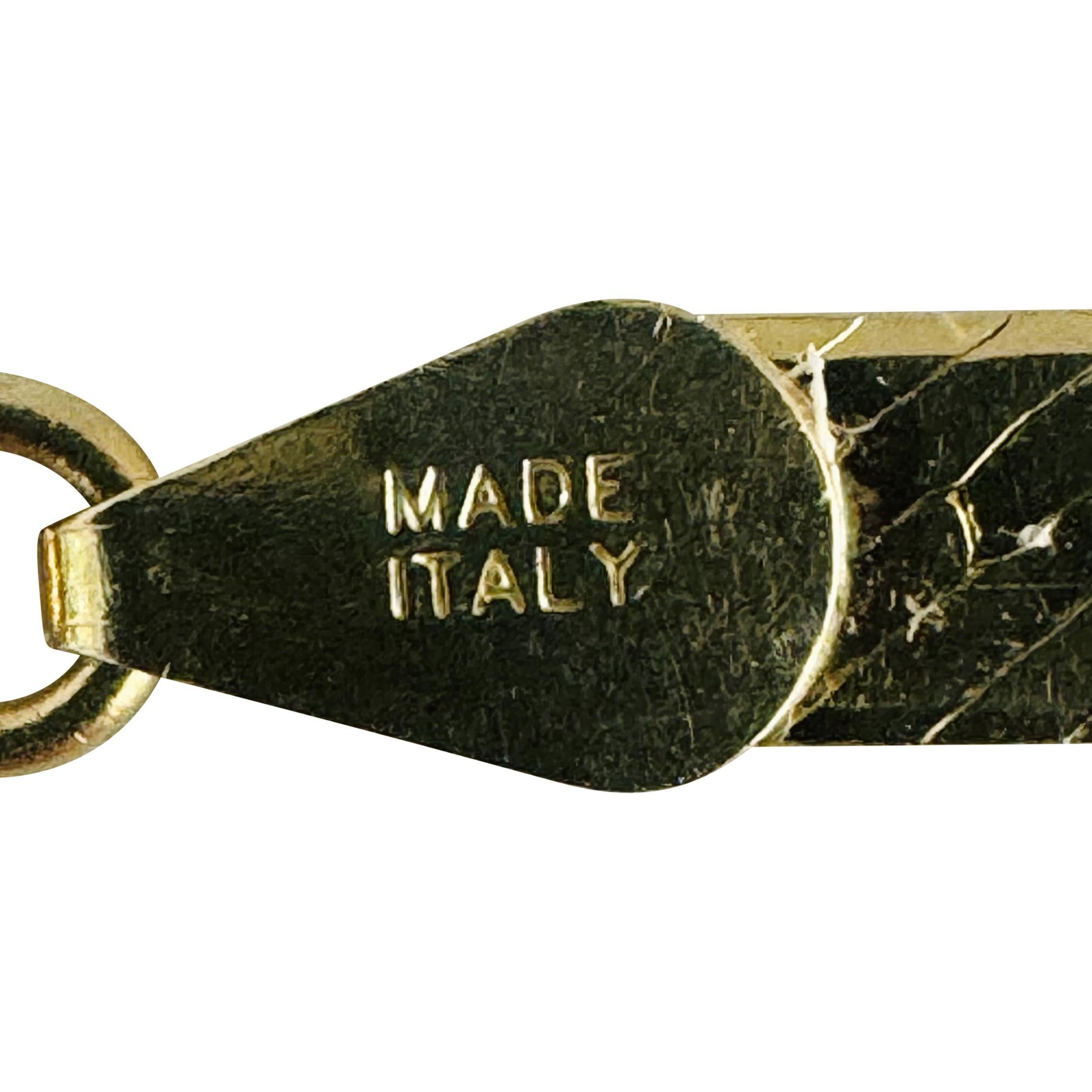 14k Gelbgold 12,4g massive 4mm Fischgräten Gliederkette Halskette Italien 20