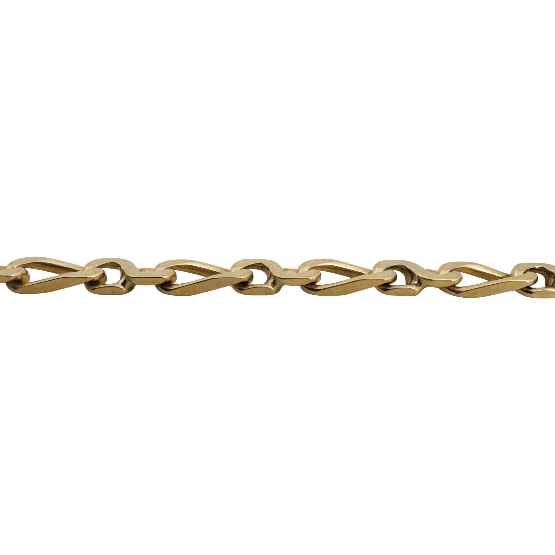 Women's 14k Yellow Gold 12.5g Solid Vintage 4.5mm Fancy Curb Link Bracelet Italy 8