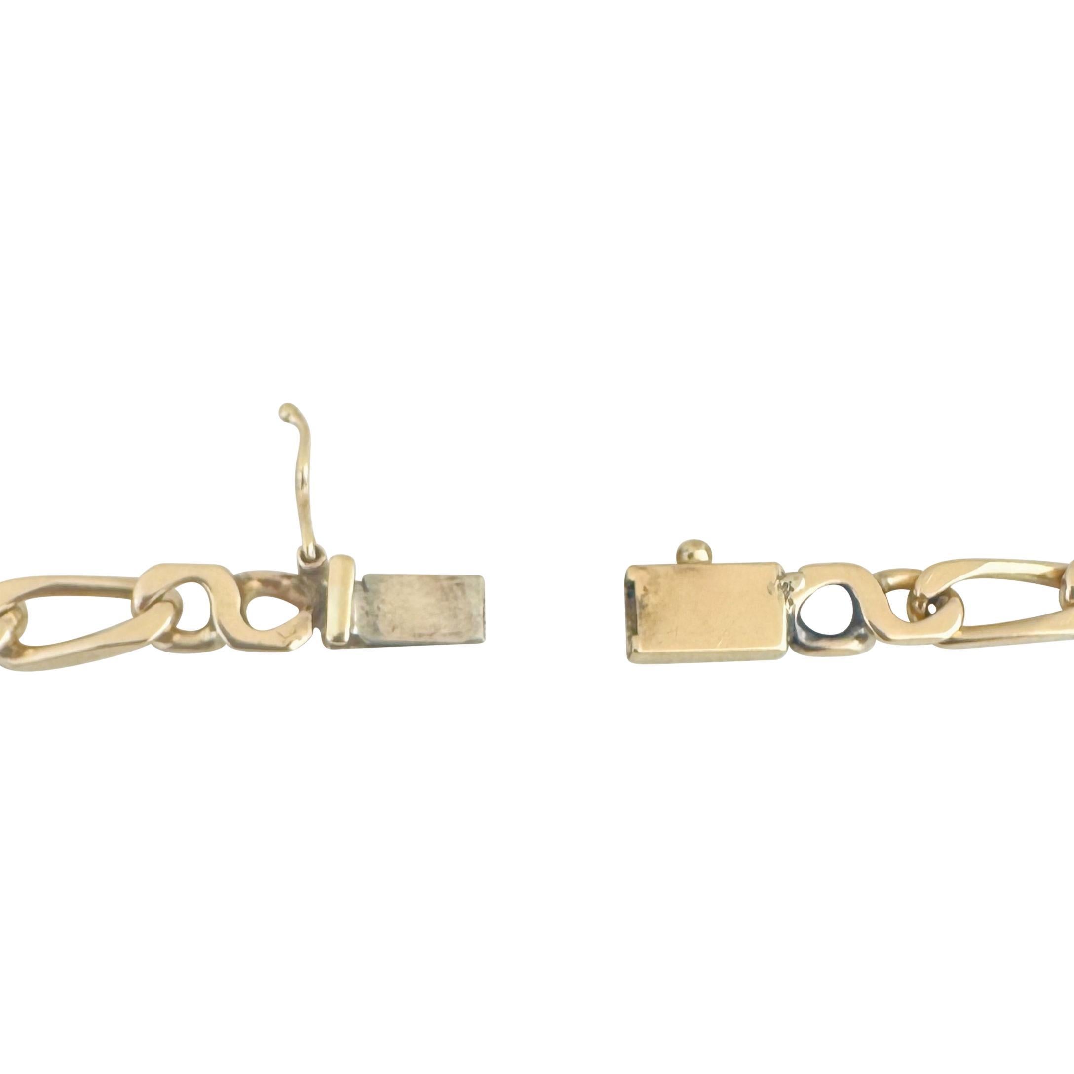 14k Yellow Gold 12.5g Solid Vintage 4.5mm Fancy Curb Link Bracelet Italy 8