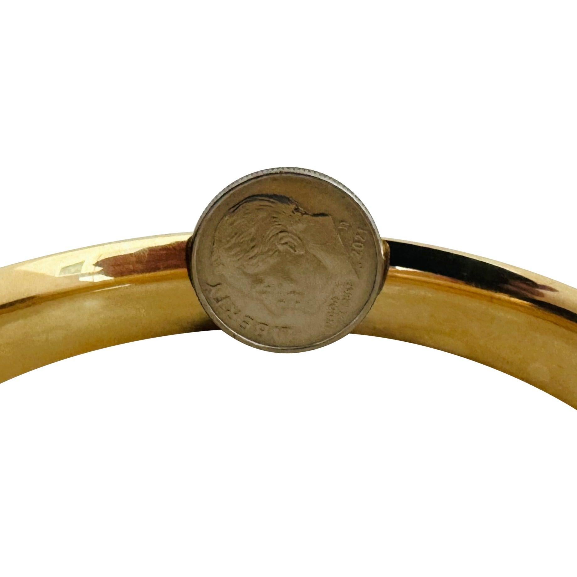 Women's 14k Yellow Gold 12.8g Ladies Diamond Cut 11mm Textured Bangle Bracelet 7