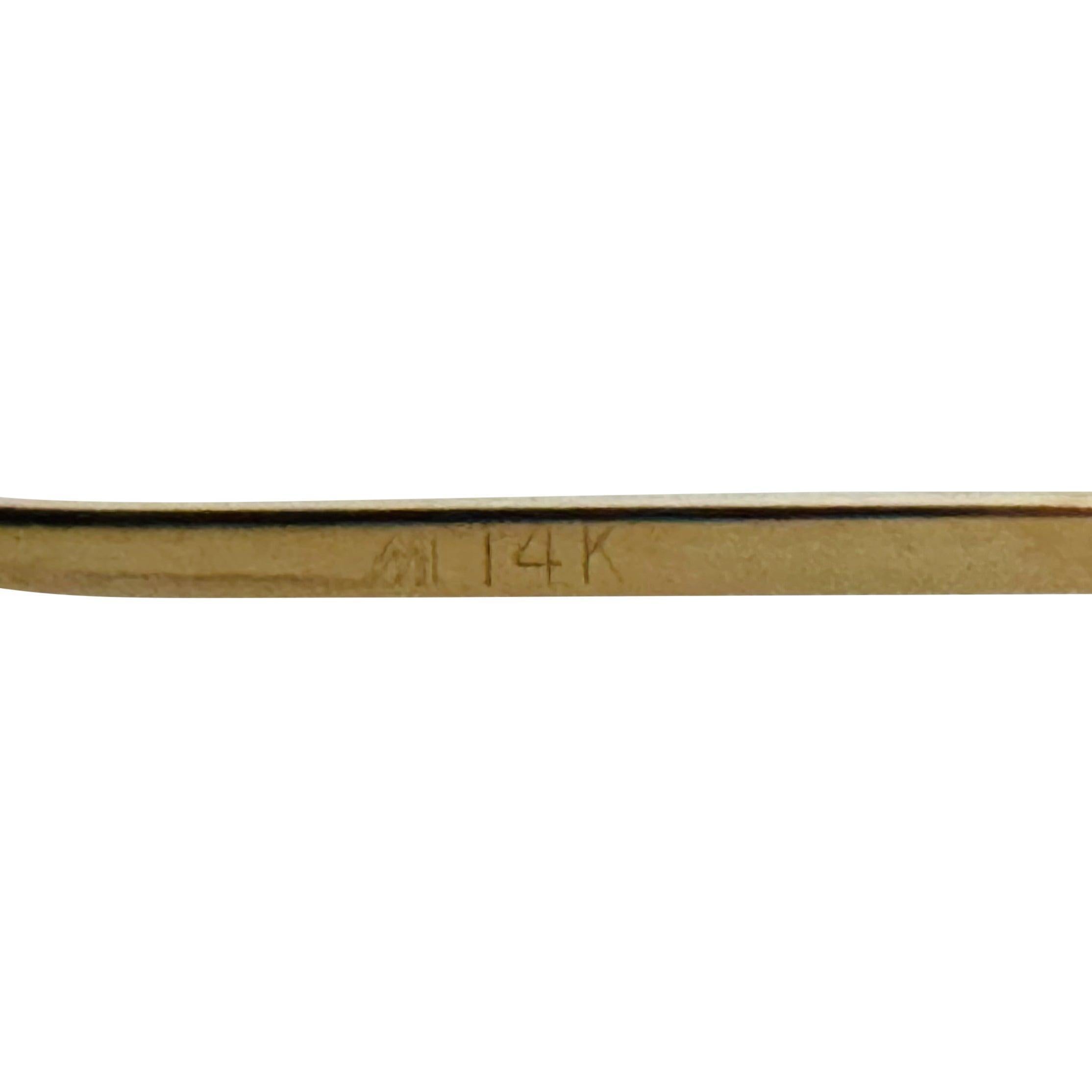 14k Yellow Gold 12.8g Ladies Diamond Cut 11mm Textured Bangle Bracelet 7