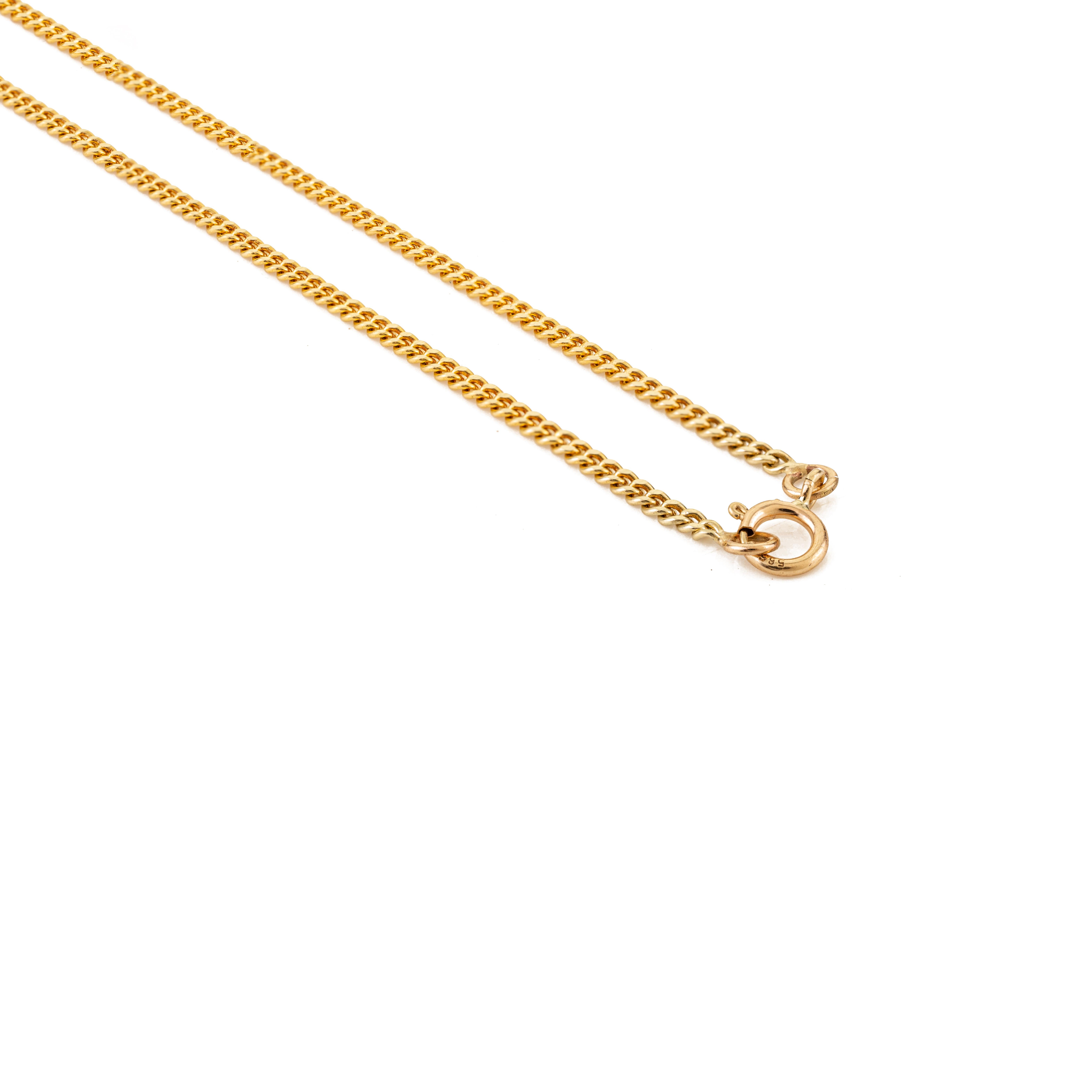 Collana con smeraldo naturale e diamante in oro giallo 14K da 1,29 carati a forma di cuore in vendita 3