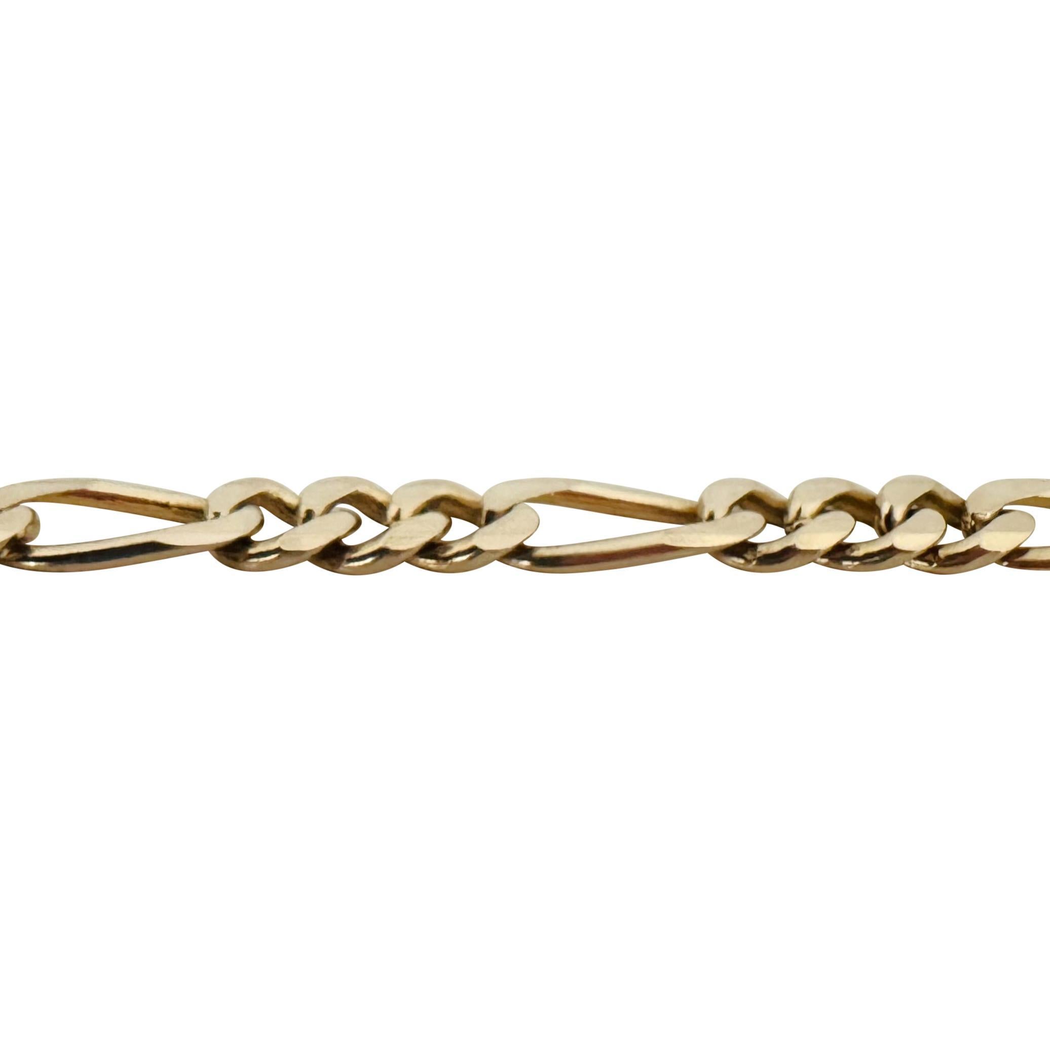14k Gelbgold 12g Herren 5,5m Figaro Gliederarmband 8
