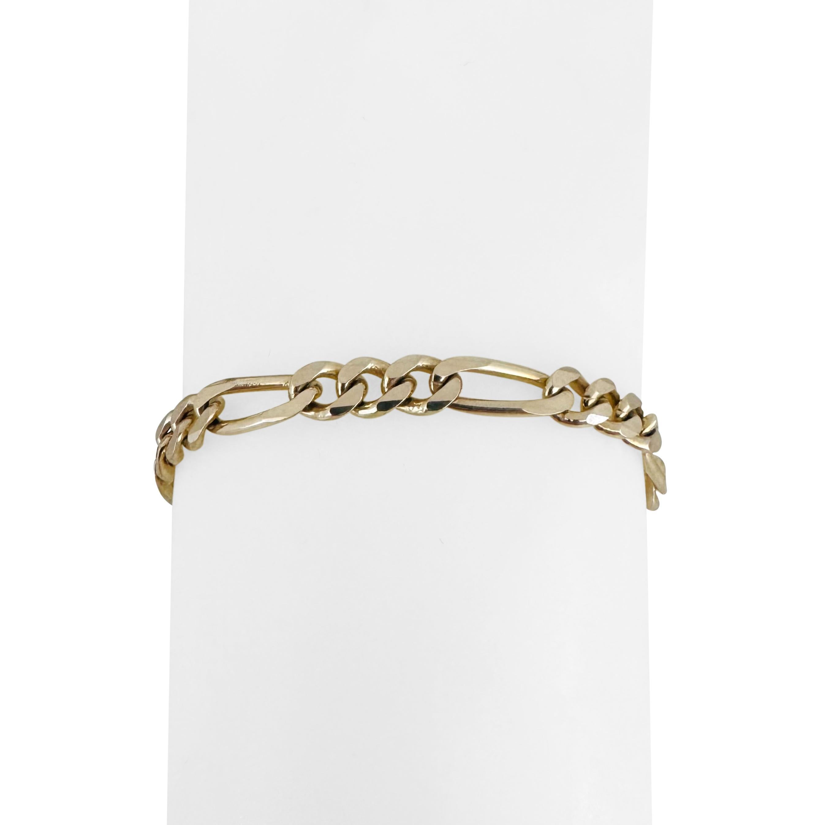 14k Gelbgold 12g Herren 5,5m Figaro Gliederarmband 8