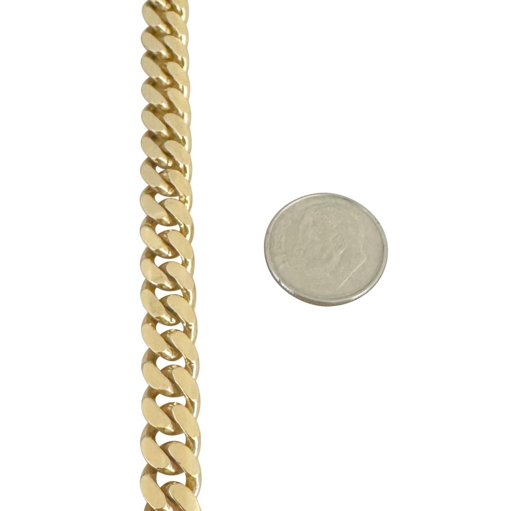 14k Gelbgold 135.6g massive schwere 8mm kubanische Gliederkette Halskette 29