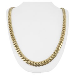 14k Gelbgold 135.6g massive schwere 8mm kubanische Gliederkette Halskette 29"