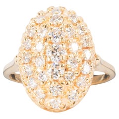 14K Gelbgold 1.35CTW Diamant Cocktail Ring