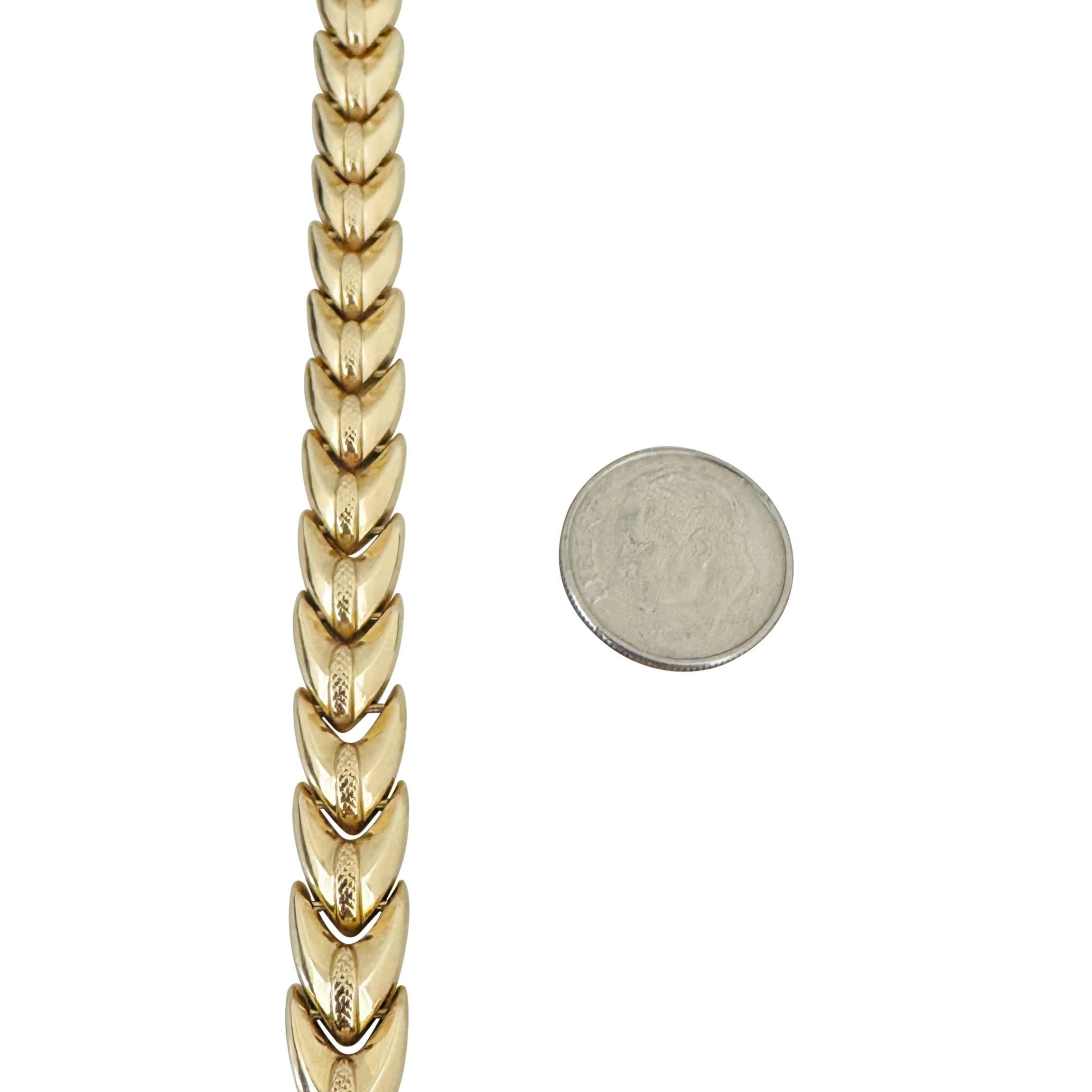 14k Yellow Gold 13.7g Ladies 8mm Fancy Link Bracelet Italy 7.5