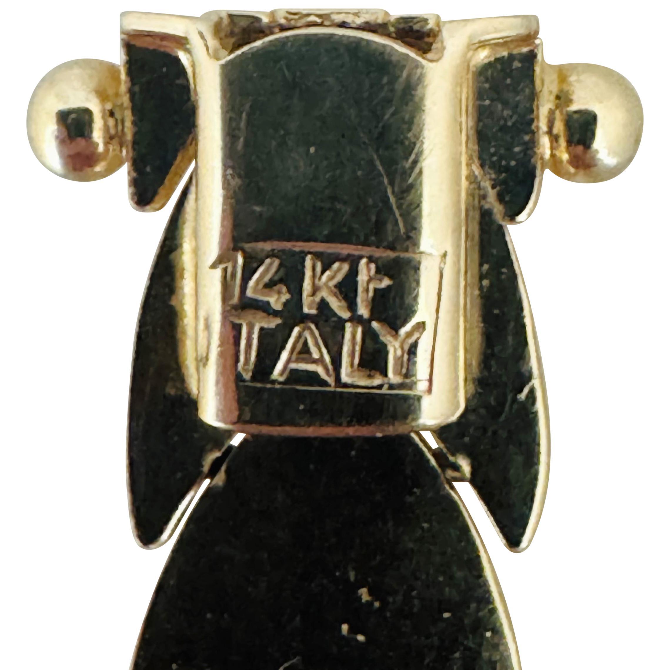14k Yellow Gold 13.7g Ladies 8mm Fancy Link Bracelet Italy 7.5