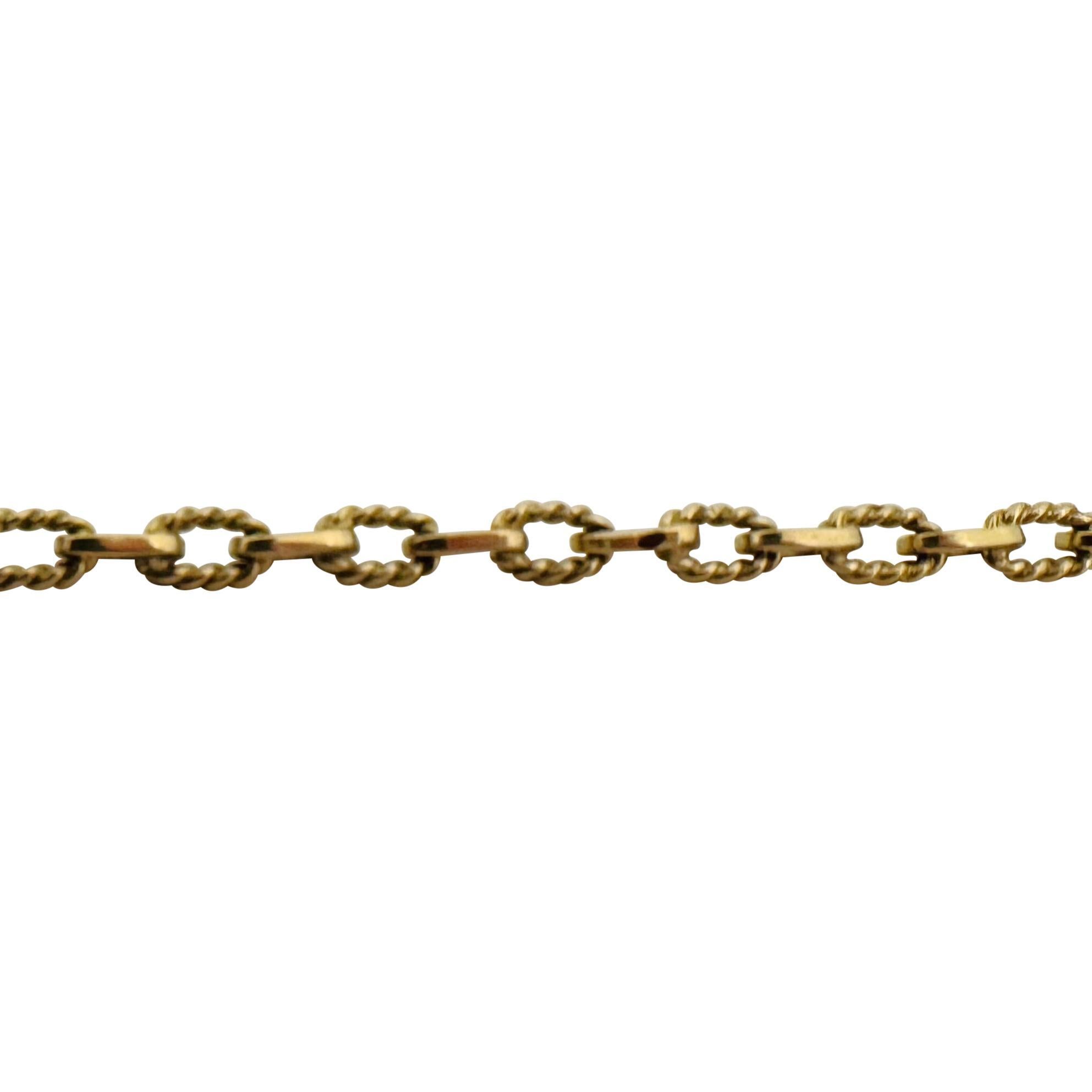 14k Yellow Gold 13.8g Solid Vintage Oval Cable Link Chain Necklace 24