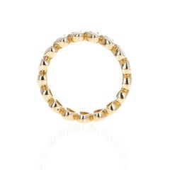 14K Yellow Gold 1.40 Carat Heart Shaped Diamond Bezel Eternity Band
