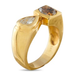 14K Yellow Gold 1.41ct Diamond Geometric Ring MF14-011526