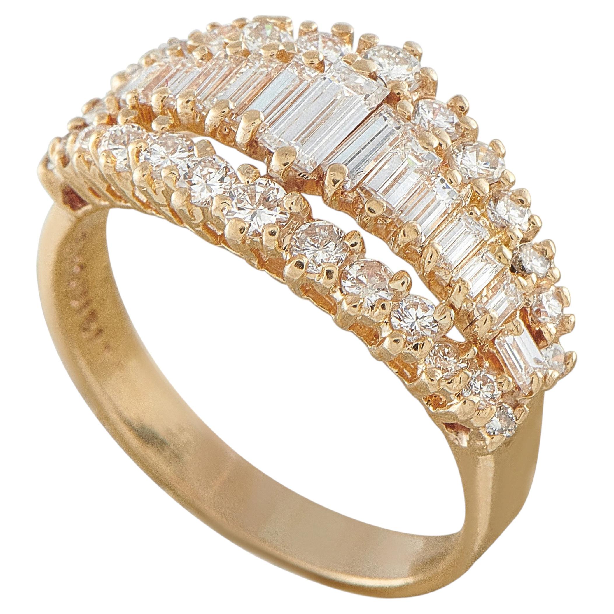 Ring aus 14-karätigem Gelbgold mit einem Diamanten von 1,42 Karat, Art.-Nr. MF21-070826