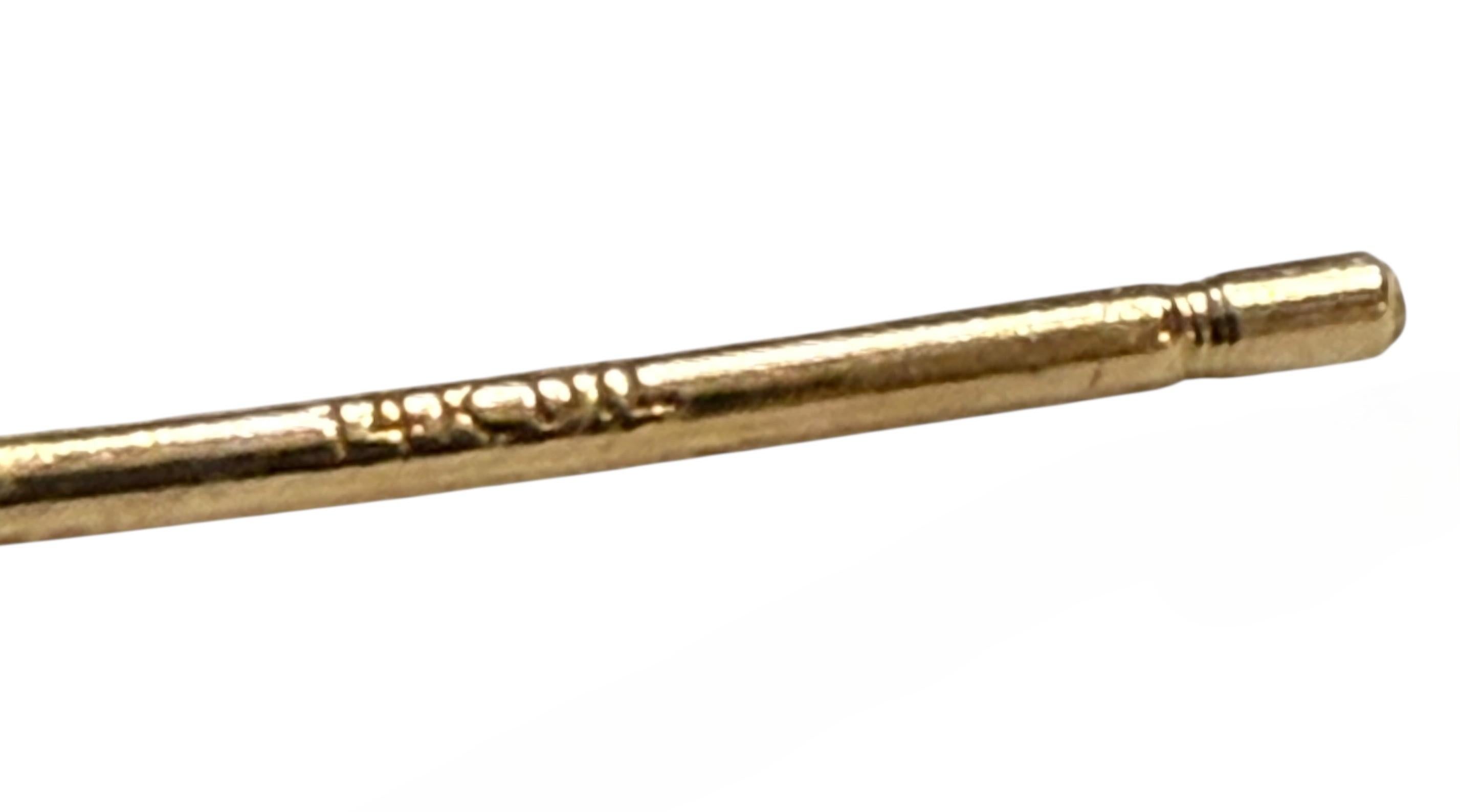 Boucles d'oreilles Omega en or jaune 14K avec saphir de 1,44 carat et diamant de 1,08 carat en vente 3