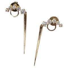14K Yellow Gold 1.44CT Diamond Drop Earrings