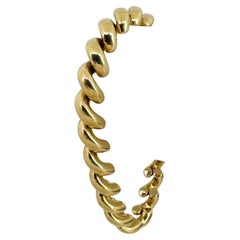 14k Gelbgold 14,6g Damen poliertes 8mm San Marco Gliederarmband Italien 7"
