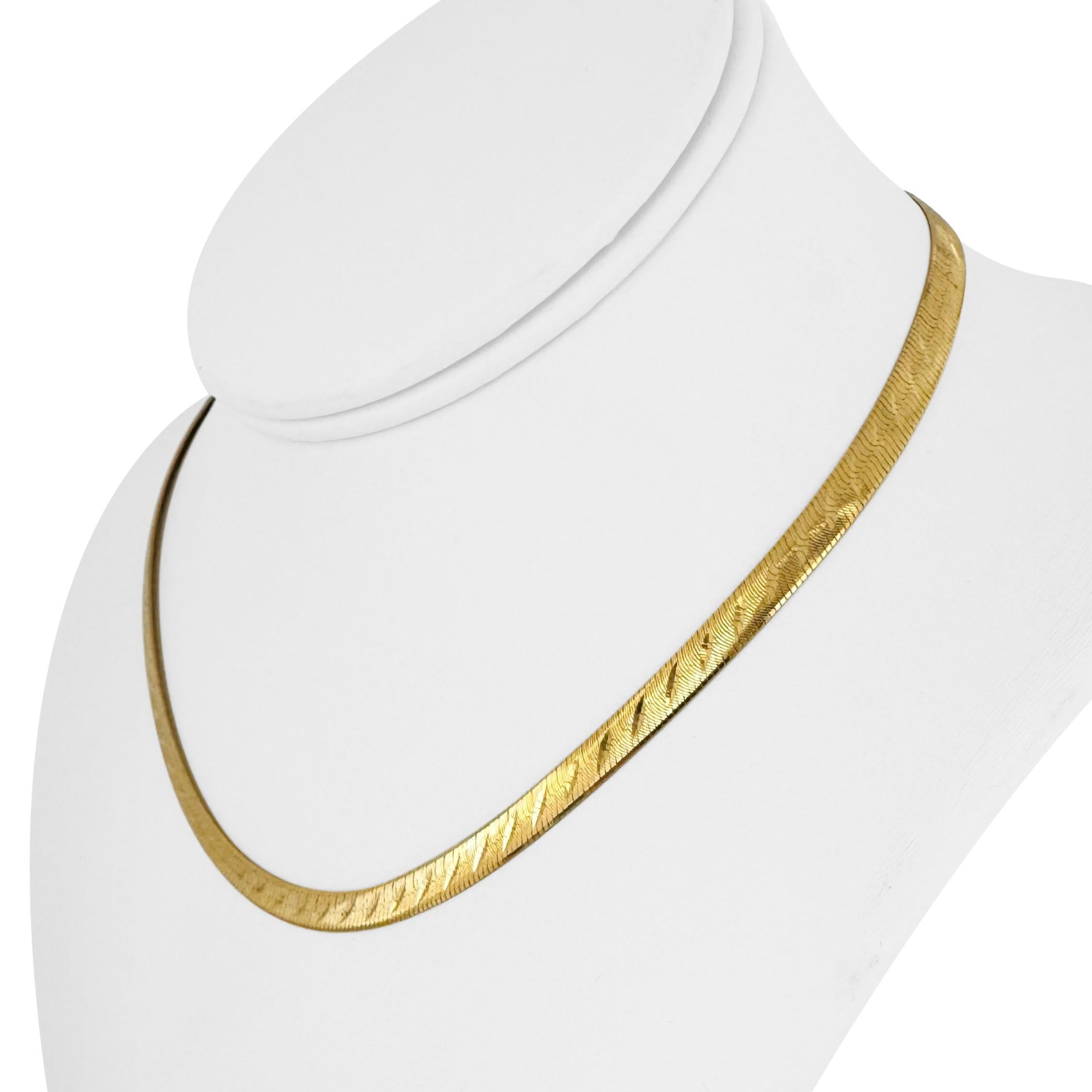 Zustand:  Ausgezeichneter Condit, Professionell gereinigt und poliert
Metall: 14k Gold (markiert und professionell getestet)
Gewicht: 14,6 g
Länge: 16n Zoll
Breite: 5mm
Verschluss:  Karabinerhaken
Markierungen: 