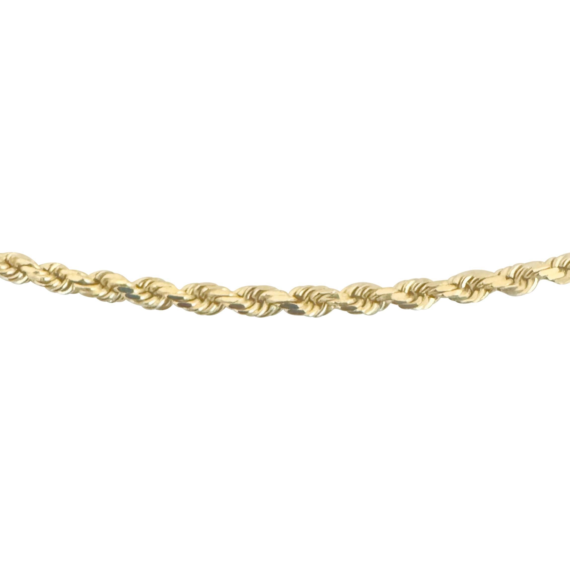 14k Gelbgold 14g UnoAErre 2,5 mm Diamantschliff Seil Kette Halskette Italien 20
