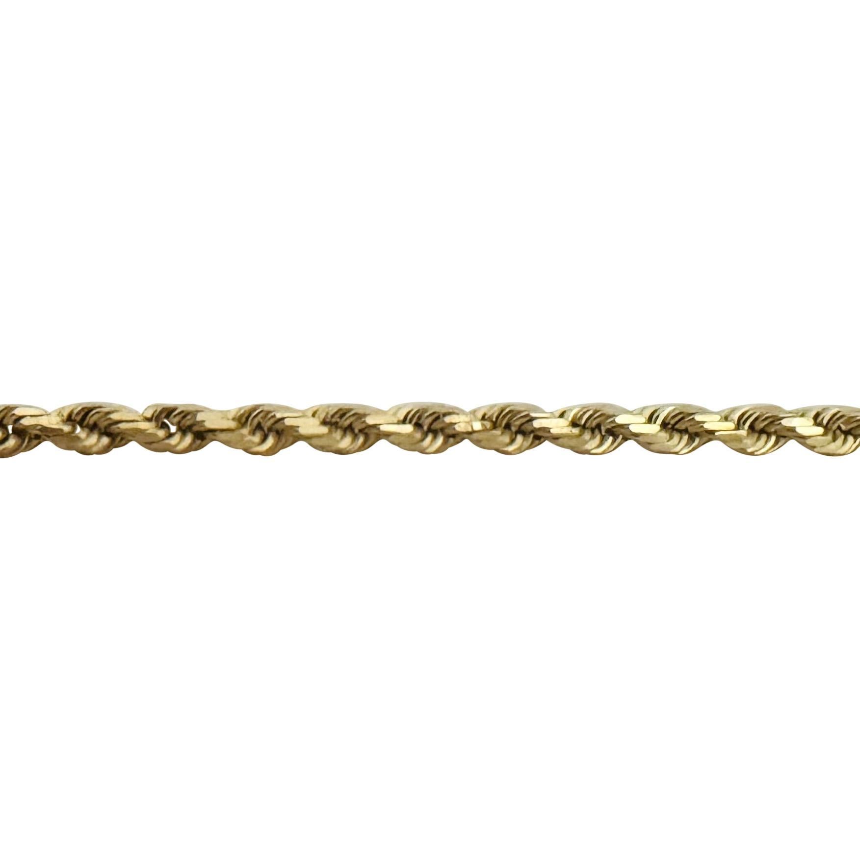 14k Gelbgold 14g UnoAErre 2,5 mm Diamantschliff Seil Kette Halskette Italien 20