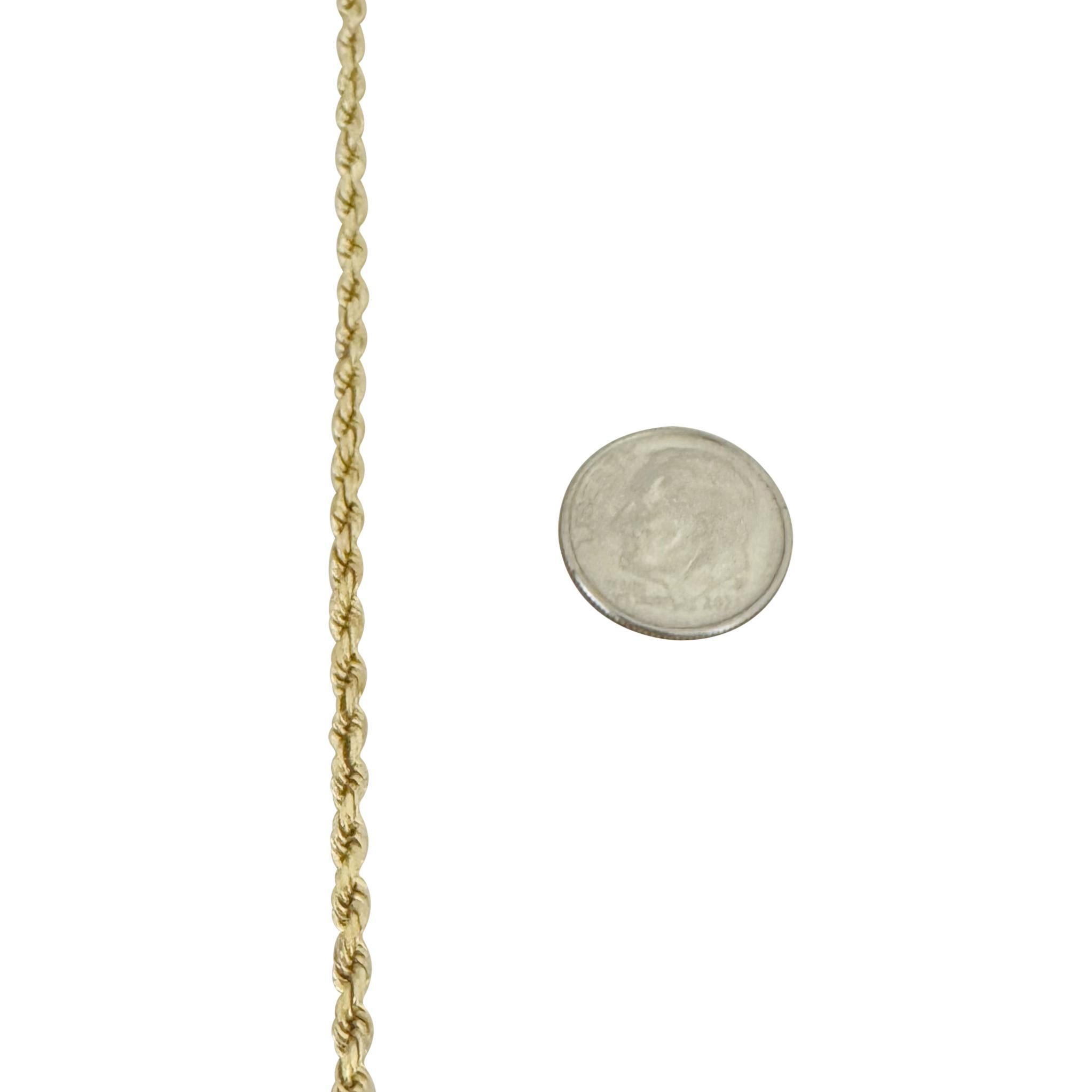 14k Gelbgold 14g UnoAErre 2,5 mm Diamantschliff Seil Kette Halskette Italien 20