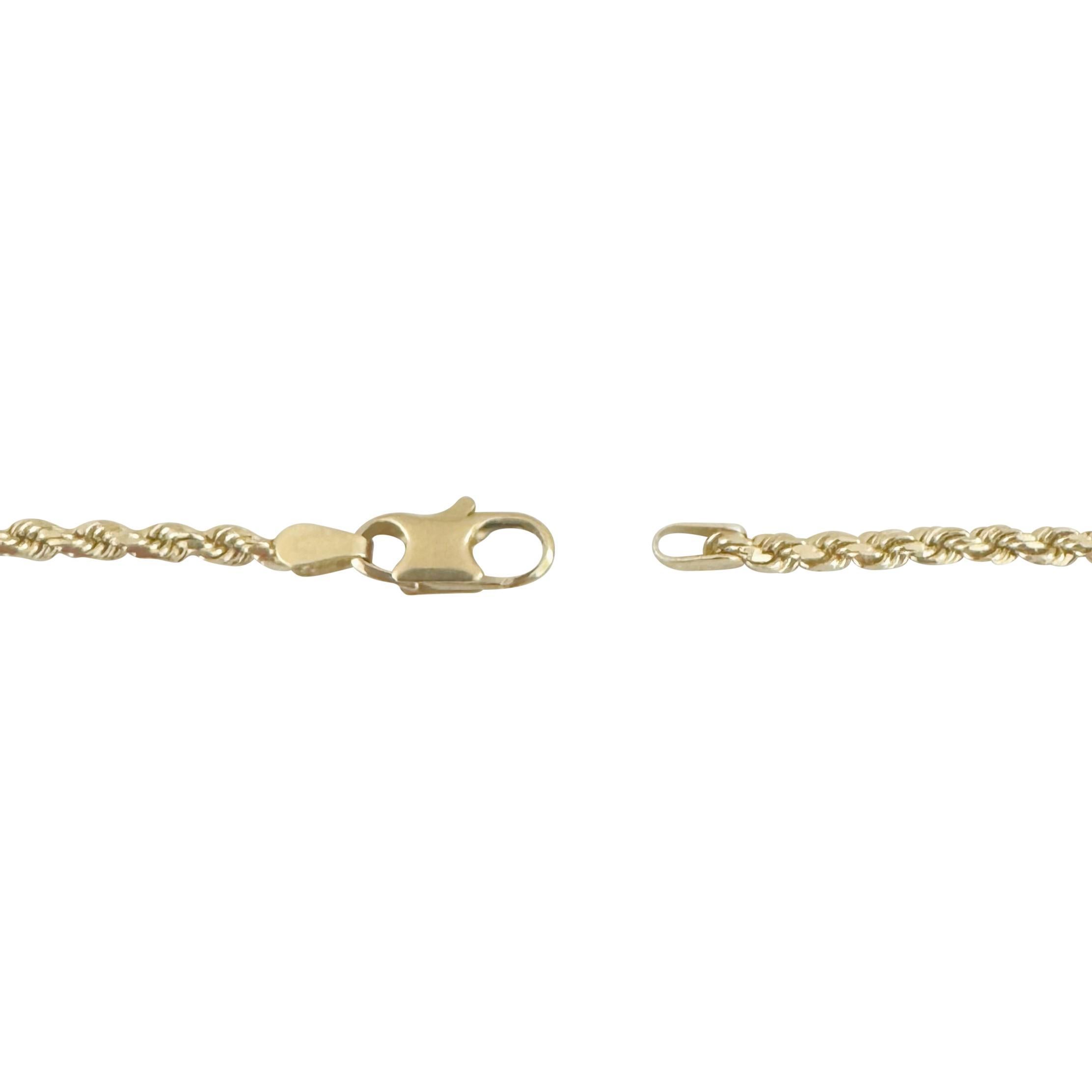 14k Gelbgold 14g UnoAErre 2,5 mm Diamantschliff Seil Kette Halskette Italien 20
